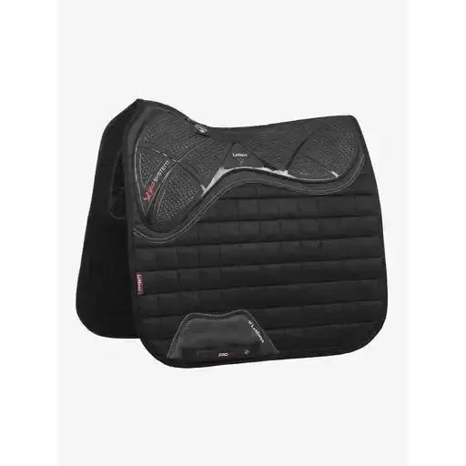 Lemieux X-Grip Twin Sided Dressage Square Black-Dressage Saddle Pads-Lemieux-Large-Black-Horsey Shopping