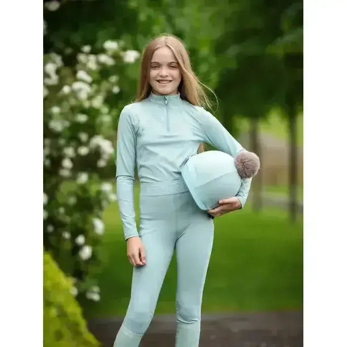Lemieux Young Rider Base Layer Aqua-Base Layers-Lemieux-Aqua-7-8 years-Horsey Shopping