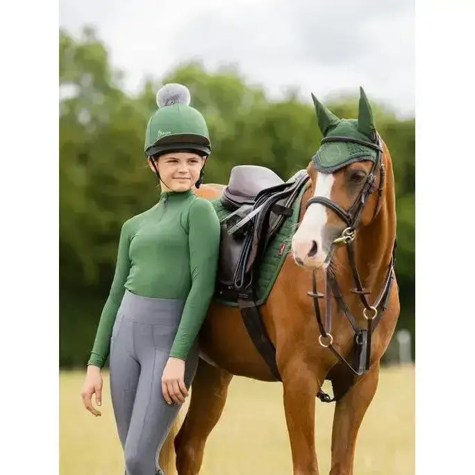 Lemieux Young Rider Base Layer Hunter Green-Base Layers-Lemieux-9-10 years-Hunter Green-Horsey Shopping