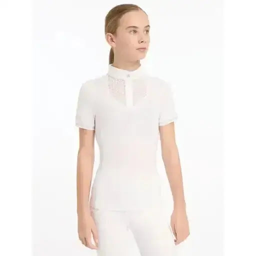 Lemieux Young Rider Belle Show Shirt White-Show Shirts-Lemieux-7-8 years-White-Horsey Shopping