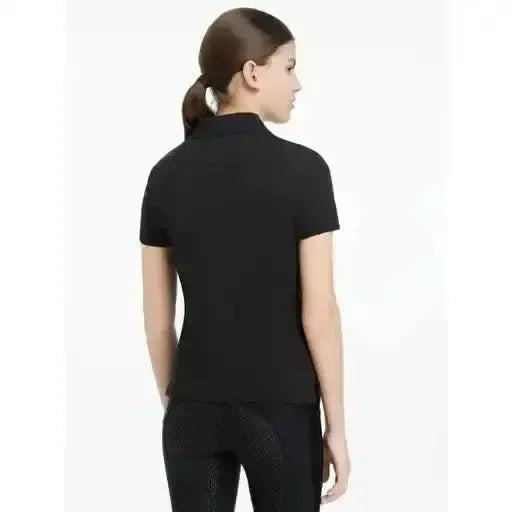 Lemieux Young Rider Classique Polo Shirt Black-Polo Shirts-Lemieux-Black-7-8 years-Horsey Shopping