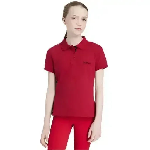 Lemieux Young Rider Classique Polo Shirt Chilli-Polo Shirts-Lemieux-Chilli-11-12 years-Horsey Shopping