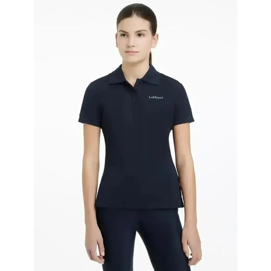 Lemieux Young Rider Classique Polo Shirt Navy-Polo Shirts-Lemieux-Navy-7-8 years-Horsey Shopping