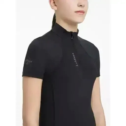 Lemieux Young Rider Classique Short Sleeve Base Layer Black-Base Layers-Lemieux-Black-7-8 years-Horsey Shopping