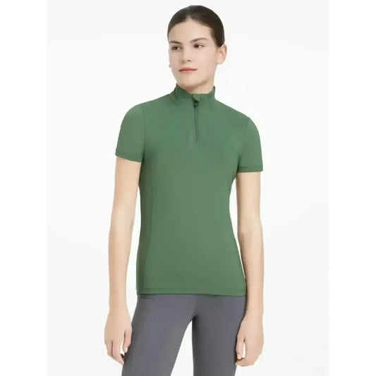 Lemieux Young Rider Classique Short Sleeve Base Layer Hunter Green-Base Layers-Lemieux-Hunter Green-7-8 years-Horsey Shopping