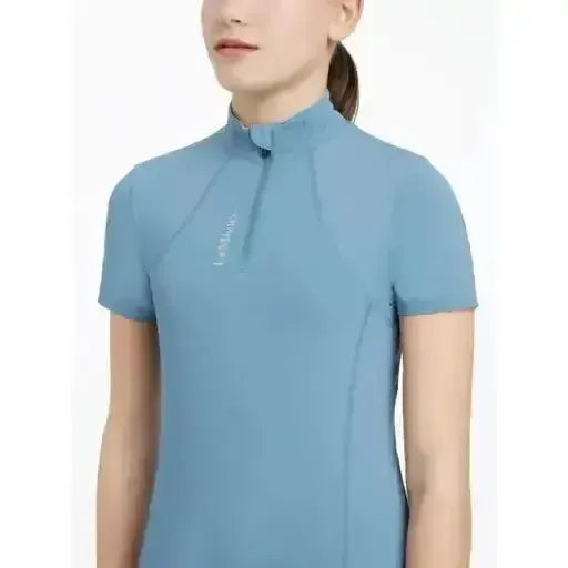 Lemieux Young Rider Classique Short Sleeve Base Layer Ice Blue-Base Layers-Lemieux-Ice Blue-7-8 years-Horsey Shopping