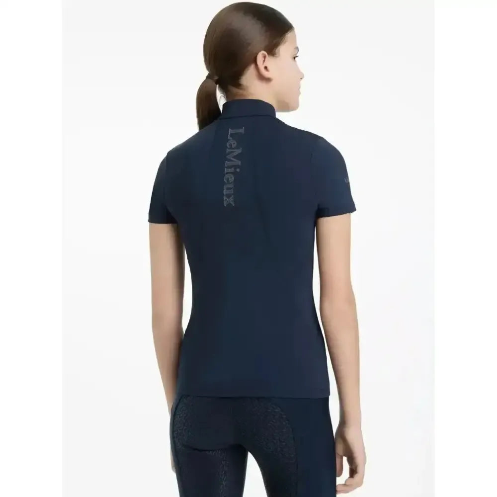 Lemieux Young Rider Classique Short Sleeve Base Layer Navy-Base Layers-Lemieux-Navy-7-8 years-Horsey Shopping