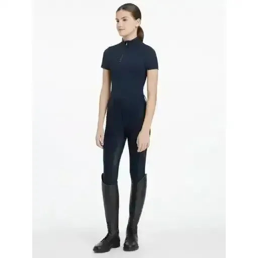 Lemieux Young Rider Classique Short Sleeve Base Layer Navy-Base Layers-Lemieux-Navy-7-8 years-Horsey Shopping