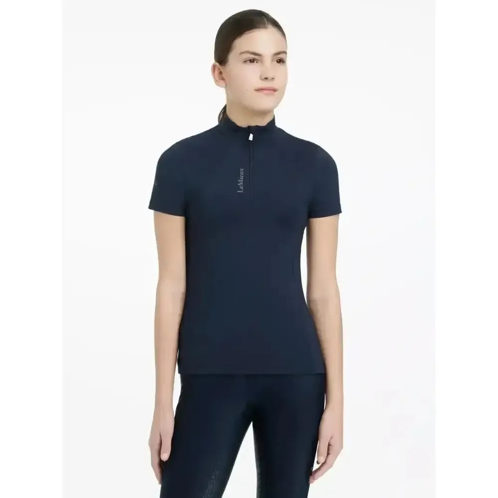 Lemieux Young Rider Classique Short Sleeve Base Layer Navy-Base Layers-Lemieux-Navy-7-8 years-Horsey Shopping