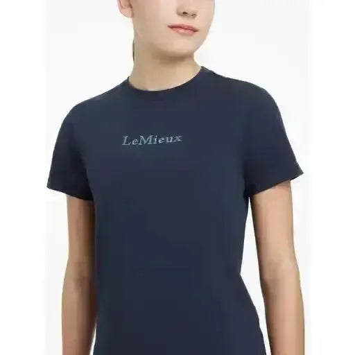 Lemieux Young Rider Classique T-Shirt Navy-T Shirts-Lemieux-Navy-7-8 years-Horsey Shopping