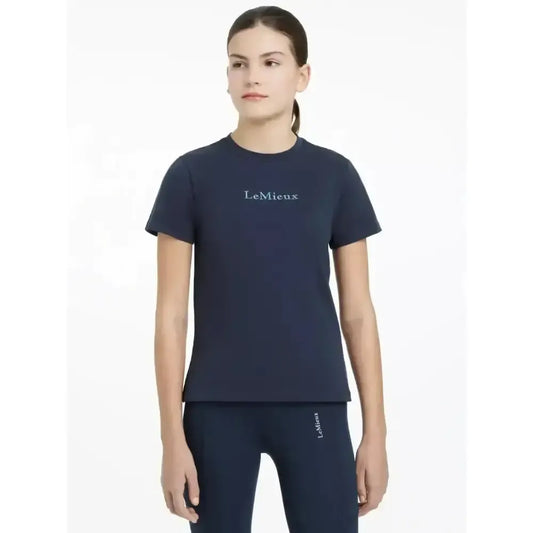 Lemieux Young Rider Classique T-Shirt Navy-T Shirts-Lemieux-Navy-7-8 years-Horsey Shopping