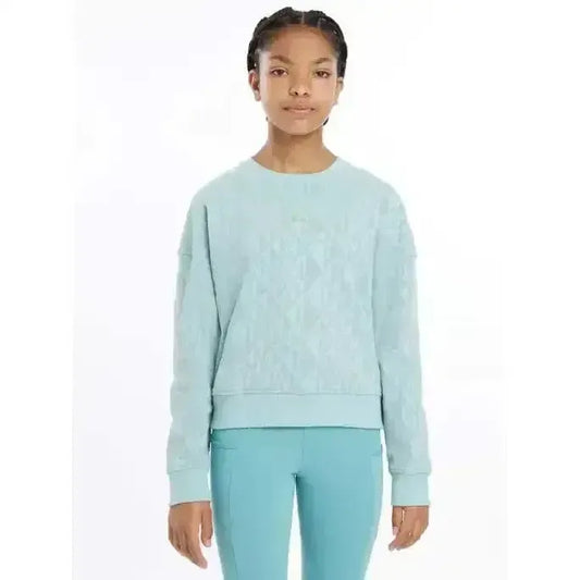 Lemieux Young Rider Clea Crew Sweat Aqua-Jumpers-Lemieux-Aqua-7-8 years-Horsey Shopping