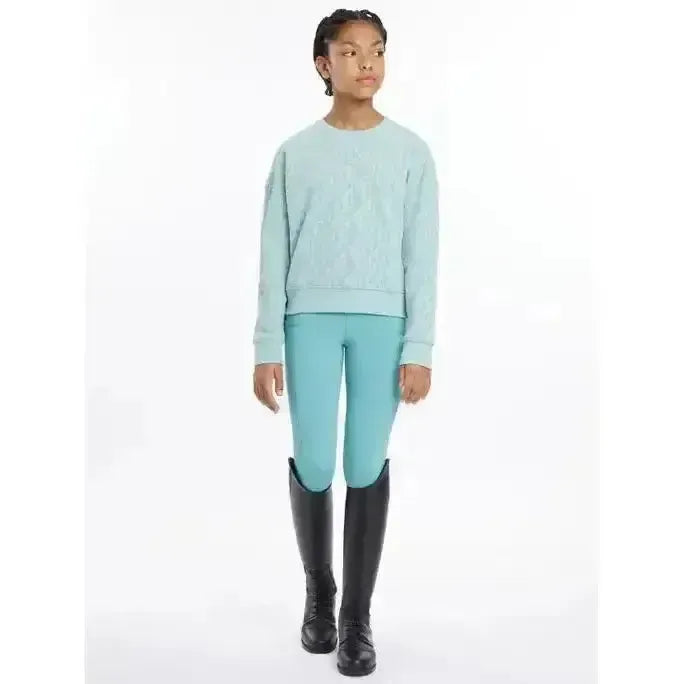 Lemieux Young Rider Clea Crew Sweat Aqua-Jumpers-Lemieux-Aqua-7-8 years-Horsey Shopping