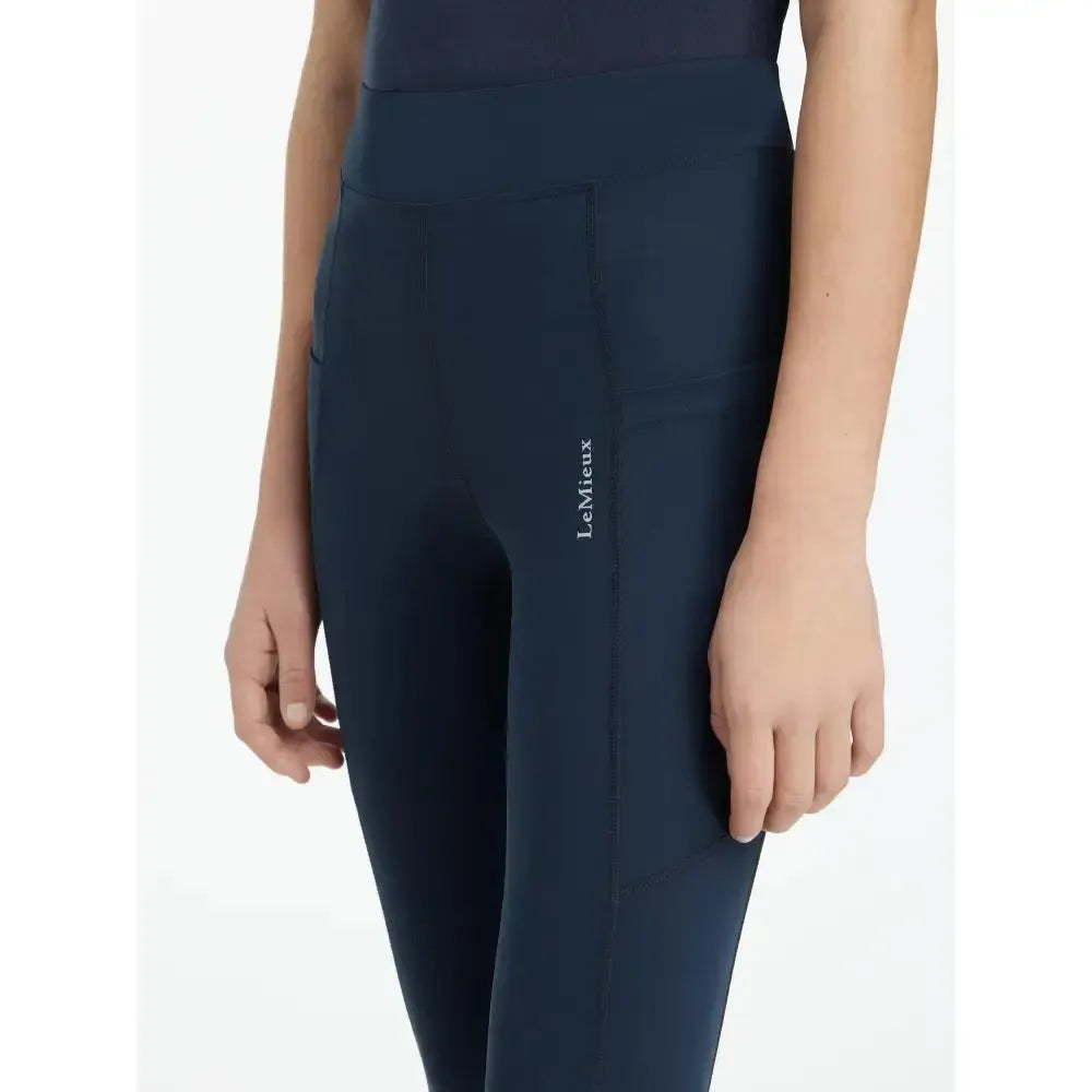 Lemieux Young Rider Darla Sport Legging Navy-Riding Tights-Lemieux-Navy-7-8 years-Horsey Shopping