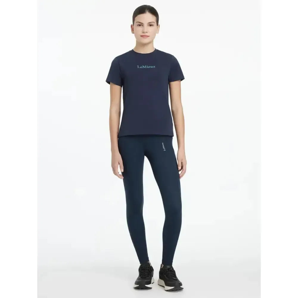 Lemieux Young Rider Darla Sport Legging Navy-Riding Tights-Lemieux-Navy-7-8 years-Horsey Shopping