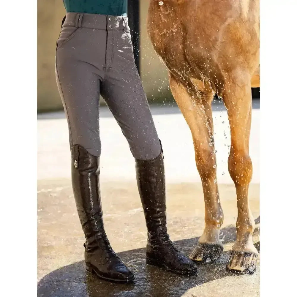 Lemieux Young Rider Drytex Waterproof Breeches Grey-Breeches-Lemieux-Carbon-9-10 Years-Horsey Shopping