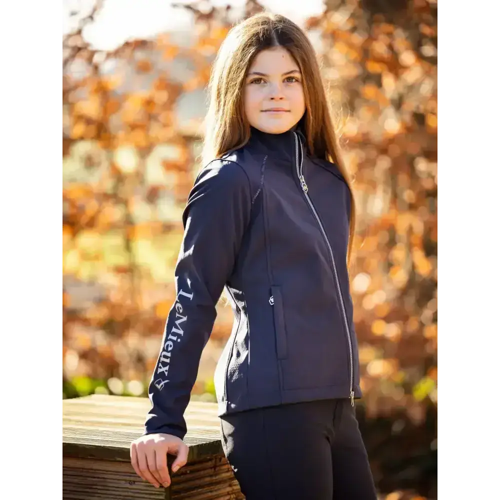 Lemieux Young Rider Elite Soft Shell Jacket Navy-Outdoor Coats & Jackets-Lemieux-9-10 years-Navy-Horsey Shopping