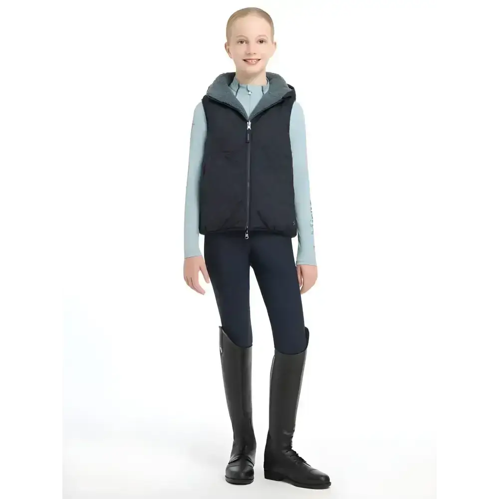 Lemieux Young Rider Eloise Reversible Winter Gilet Navy-Gilets & Bodywarmers-Lemieux-7-8 years-Navy-Horsey Shopping