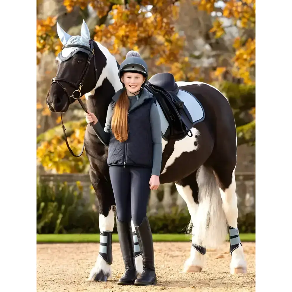 Lemieux Young Rider Eloise Reversible Winter Gilet Navy-Gilets & Bodywarmers-Lemieux-7-8 years-Navy-Horsey Shopping