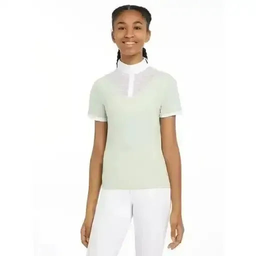 LeMieux Young Rider Eva Short Sleeve Show Shirt Pistachio 7-8 years Pistachio Show Shirts