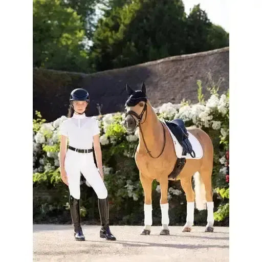 Lemieux Young Rider Eva Short Sleeve Show Shirt White-Show Shirts-Lemieux-White-7-8 years-Horsey Shopping
