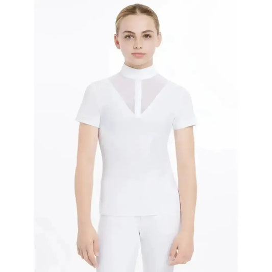 Lemieux Young Rider Eva Short Sleeve Show Shirt White-Show Shirts-Lemieux-White-7-8 years-Horsey Shopping