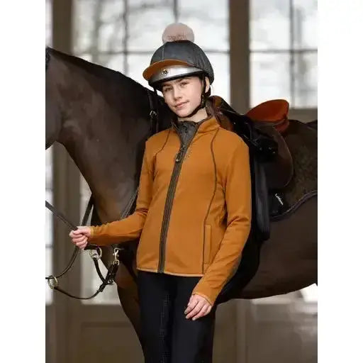 Lemieux Young Rider Felicity Fleece Zip Through Ginger-Fleece Tops-Lemieux-7-8 years-Ginger-Horsey Shopping