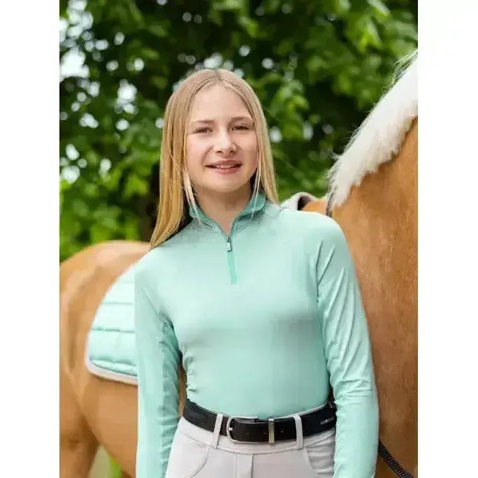 Lemieux Young Rider Hope Lightweight Base Layer Aqua-Base Layers-Lemieux-Aqua-7-8 years-Horsey Shopping