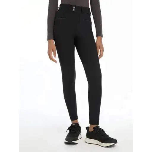 Lemieux Young Rider Izzy Knee Grip Breeches Black-Breeches-Lemieux-7-8 years-Black-Horsey Shopping