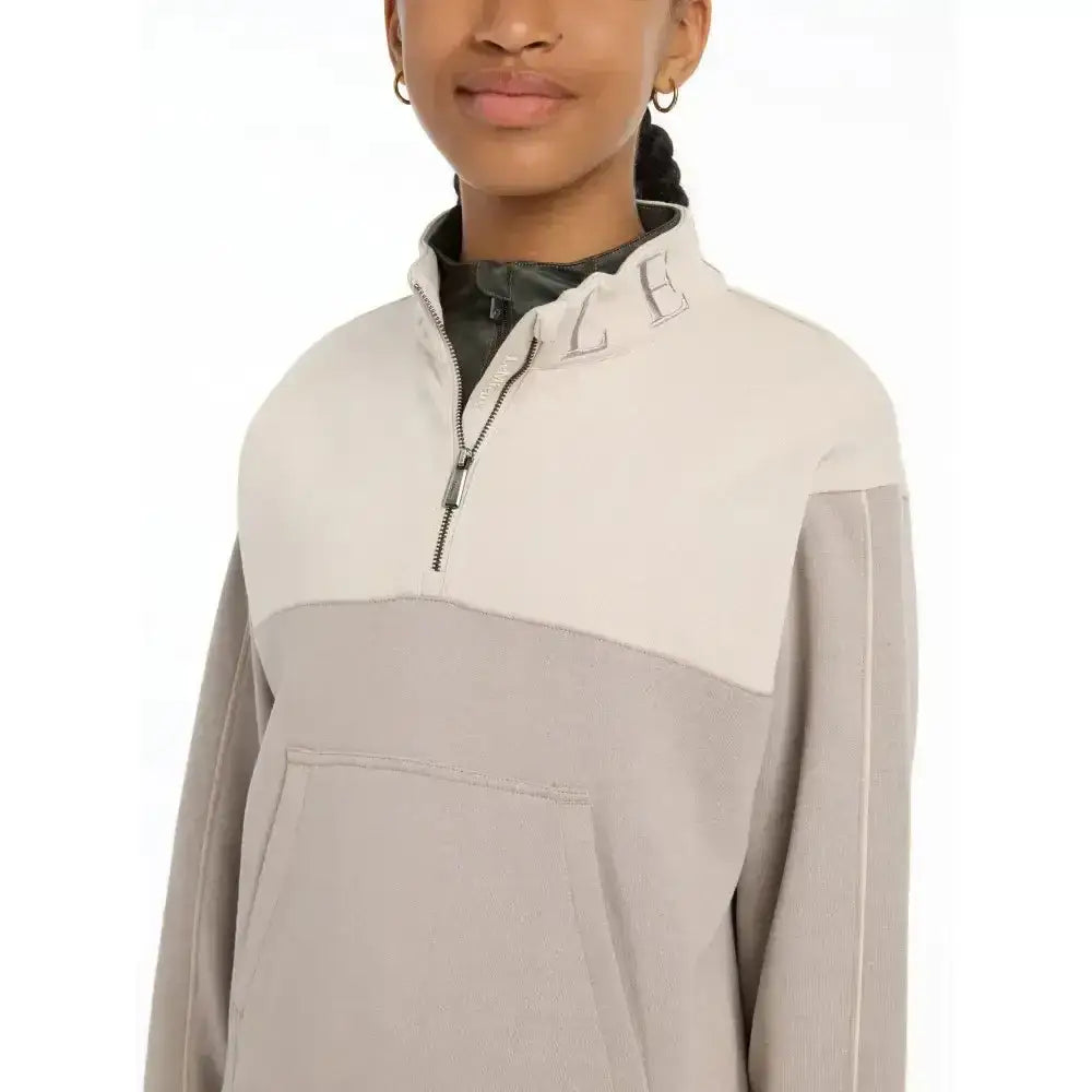 Lemieux Young Rider Kate Quarter Zip Sweat Ash/Stone-Coats & Jackets-Lemieux-7-8 years-Ash / Stone-Horsey Shopping