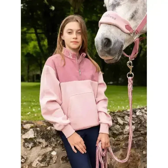 Lemieux Young Rider Kate Quarter Zip Sweat Blossom-Jumpers-Lemieux-Blossom-7-8 years-Horsey Shopping