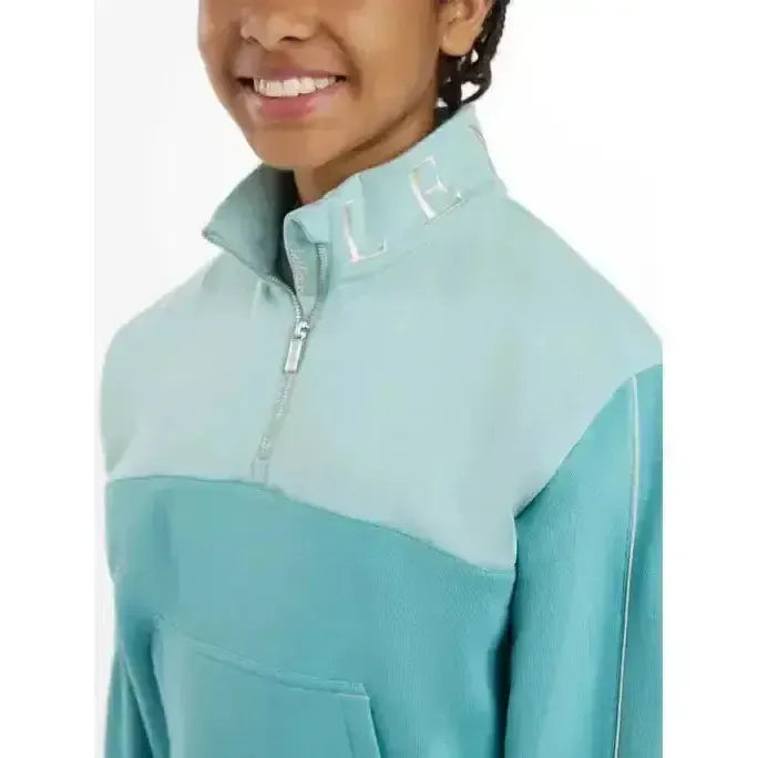 Lemieux Young Rider Kate Quarter Zip Sweat Lagoon-Jumpers-Lemieux-Lagoon-7-8 years-Horsey Shopping