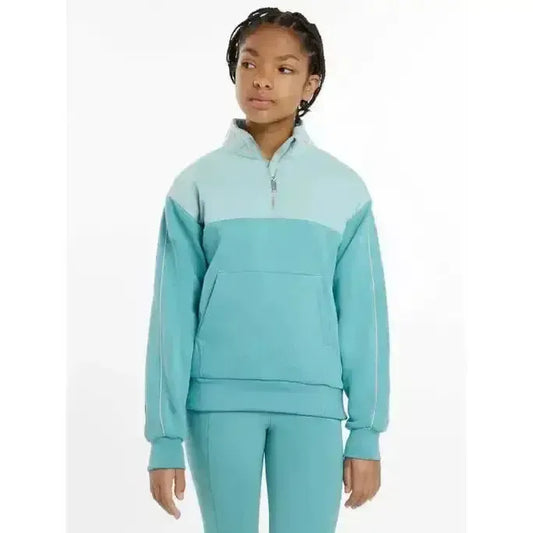 Lemieux Young Rider Kate Quarter Zip Sweat Lagoon-Jumpers-Lemieux-Lagoon-7-8 years-Horsey Shopping