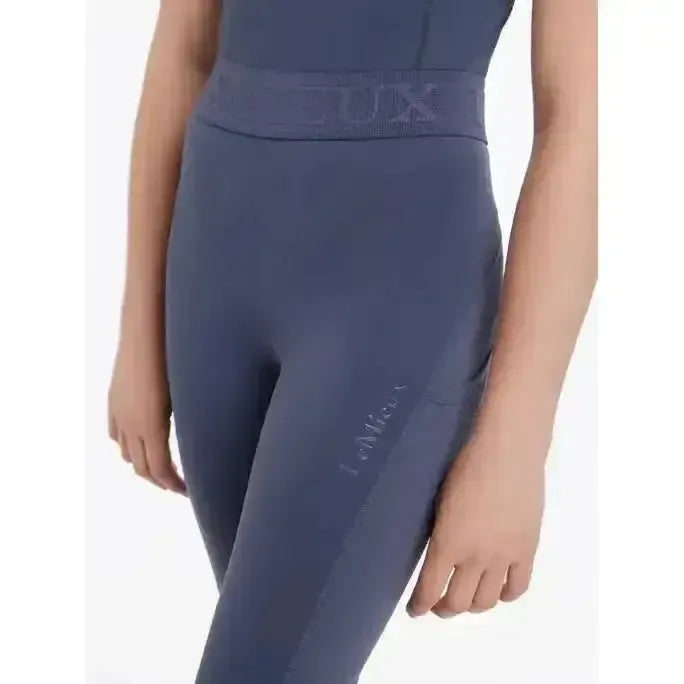 Lemieux Young Rider Lizzie Mesh Legging Dusk Blue-Riding Tights-Lemieux-Dusk Blue-7-8 years-Horsey Shopping