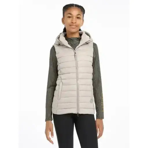 Lemieux Young Rider Milly Puffer Gilet Ash-Gilets & Bodywarmers-Lemieux-7-8 years-Ash-Horsey Shopping
