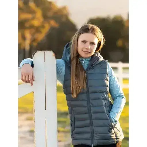 Lemieux Young Rider Milly Puffer Gilet Petrol-Gilets & Bodywarmers-Lemieux-7-8 years-Petrol-Horsey Shopping