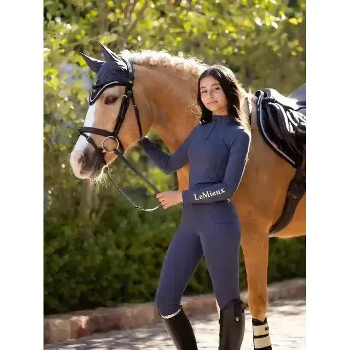 Lemieux Young Rider Orla Pull Ons Dusk Blue-Riding Tights-Lemieux-Dusk Blue-9-10 years-Horsey Shopping