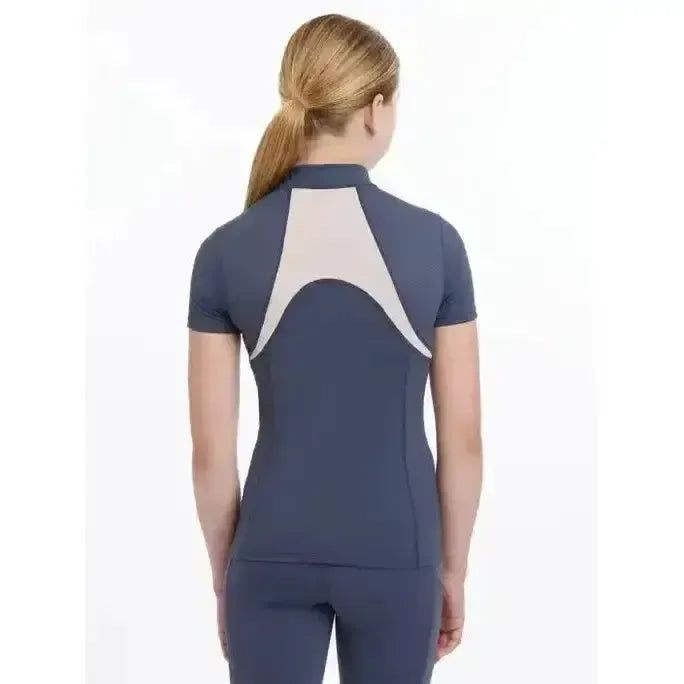 Lemieux Young Rider Short Sleeve Mia Mesh Base Layer Dusk Blue-Base Layers-Lemieux-Dusk Blue-7-8 years-Horsey Shopping