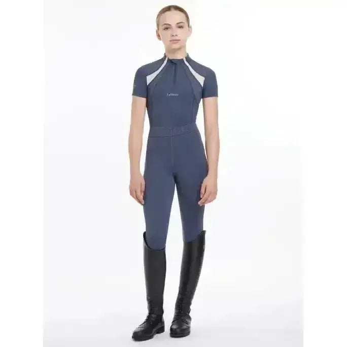 Lemieux Young Rider Short Sleeve Mia Mesh Base Layer Dusk Blue-Base Layers-Lemieux-Dusk Blue-7-8 years-Horsey Shopping