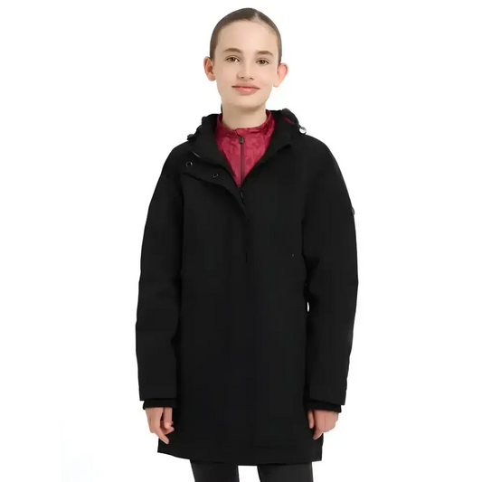 Lemieux Young Rider Skye Waterproof Coat Black-Outdoor Coats & Jackets-Lemieux-7-8 years-Black-Horsey Shopping