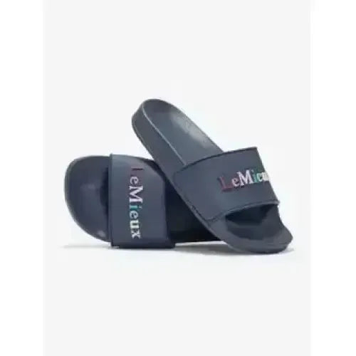 Lemieux Young Rider Sliders Dusk-Footwear-Lemieux-Dusk Blue-UK Child Shoe 1-Horsey Shopping