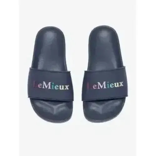 Lemieux Young Rider Sliders Dusk-Footwear-Lemieux-Dusk Blue-UK Child Shoe 1-Horsey Shopping