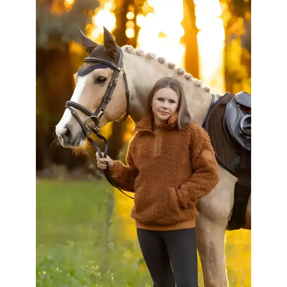 Lemieux Young Rider Tia Teddy Fleece Ginger-Fleece Tops-Lemieux-7-8 years-Ginger-Horsey Shopping