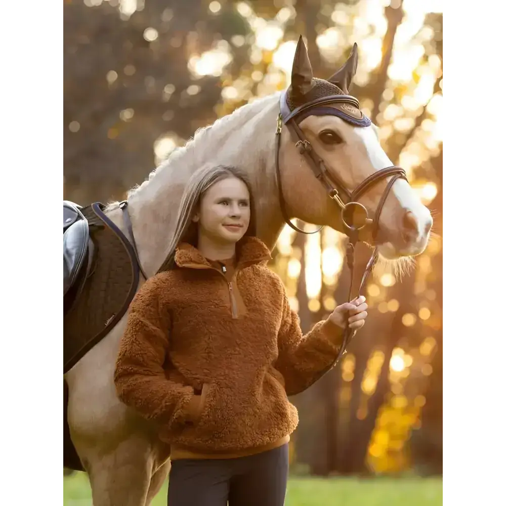 Lemieux Young Rider Tia Teddy Fleece Ginger-Fleece Tops-Lemieux-7-8 years-Ginger-Horsey Shopping