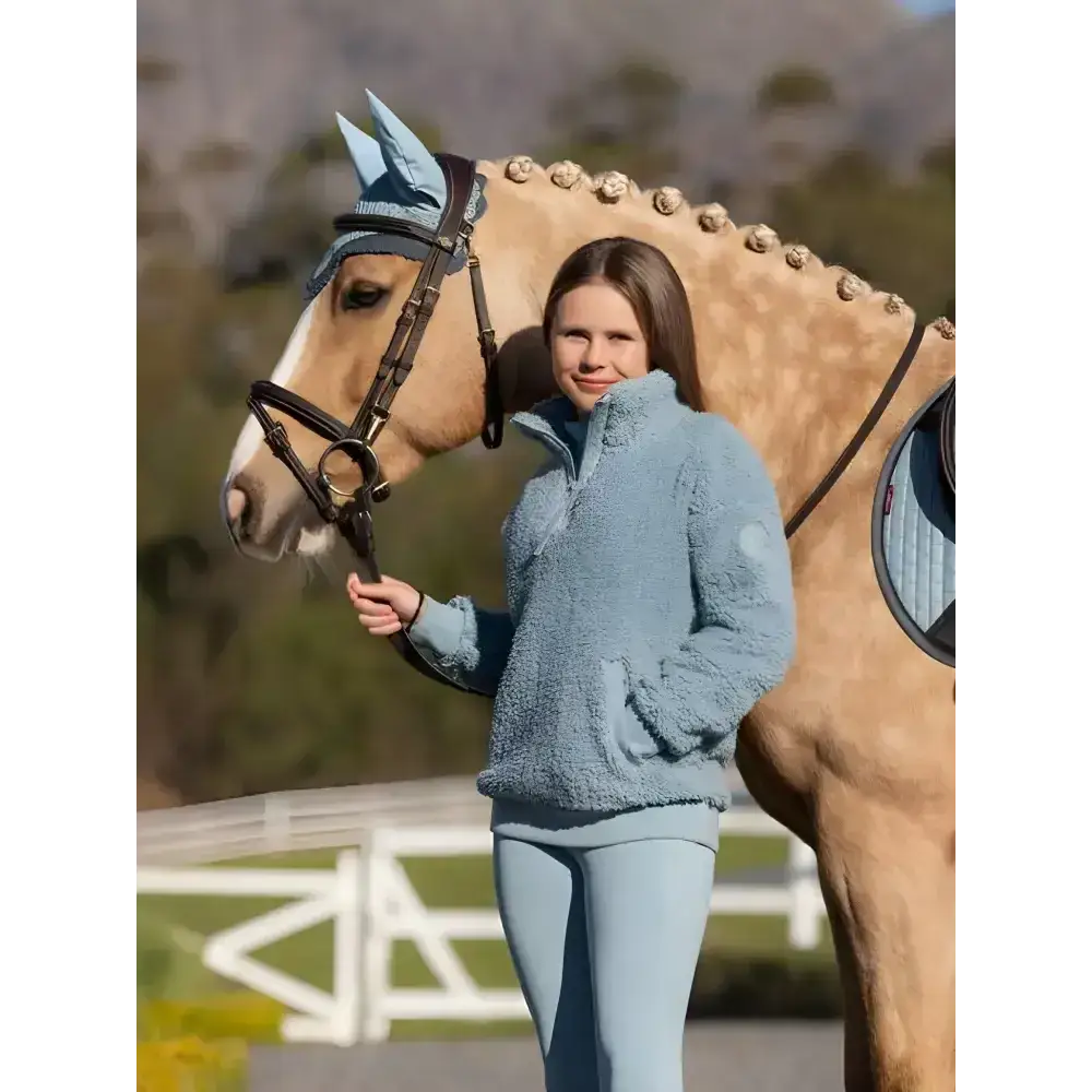 Lemieux Young Rider Tia Teddy Fleece Glacier-Fleece Tops-Lemieux-7-8 years-Glacier-Horsey Shopping