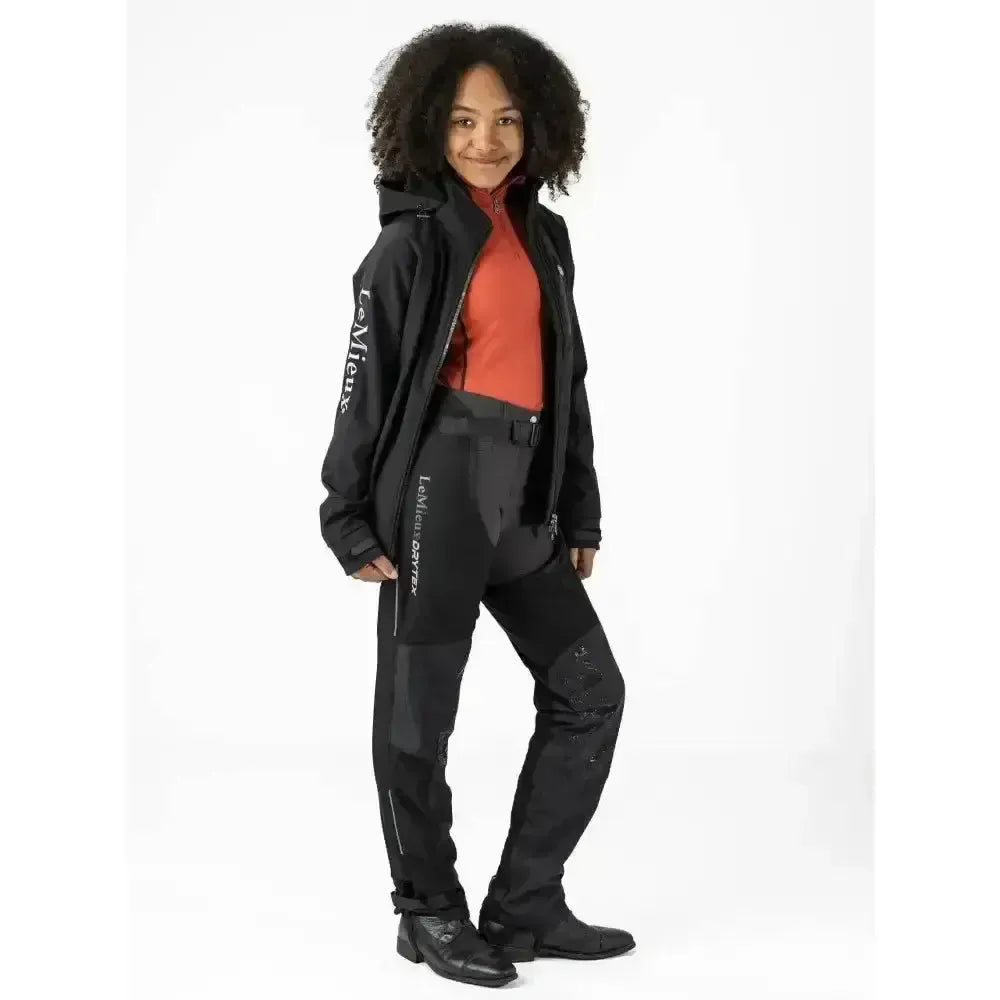 Lemieux Young Rider Waterproof Chaps Black-Waterproof Chaps-Lemieux-9-10 Years-Horsey Shopping