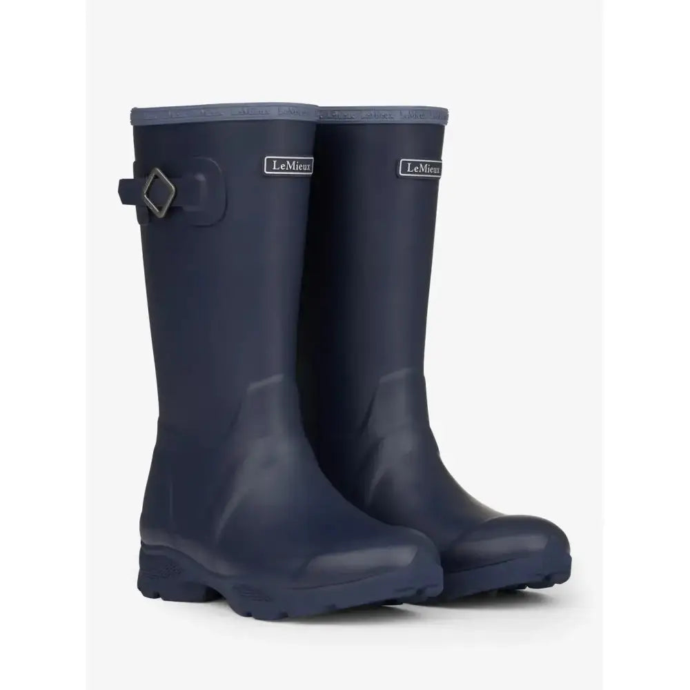 Lemieux Young Rider Wellies Navy-Wellington Boots-Lemieux-UK Child 13-Navy-Horsey Shopping