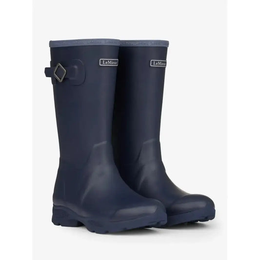 Lemieux Young Rider Wellies Navy-Wellington Boots-Lemieux-UK Child 13-Navy-Horsey Shopping