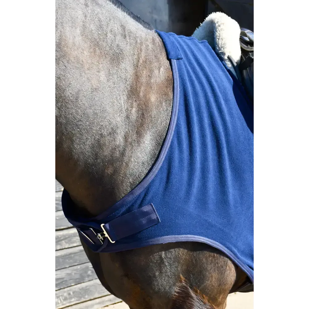 Rhinegold Fixed Chest Fleece Ride-On Rug 5'0 Navy Exercise Sheets