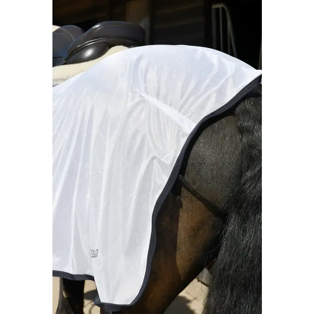 Rhinegold Fixed Chest Mesh Ride-On Rug 5'0 White Ride On Fly Rugs